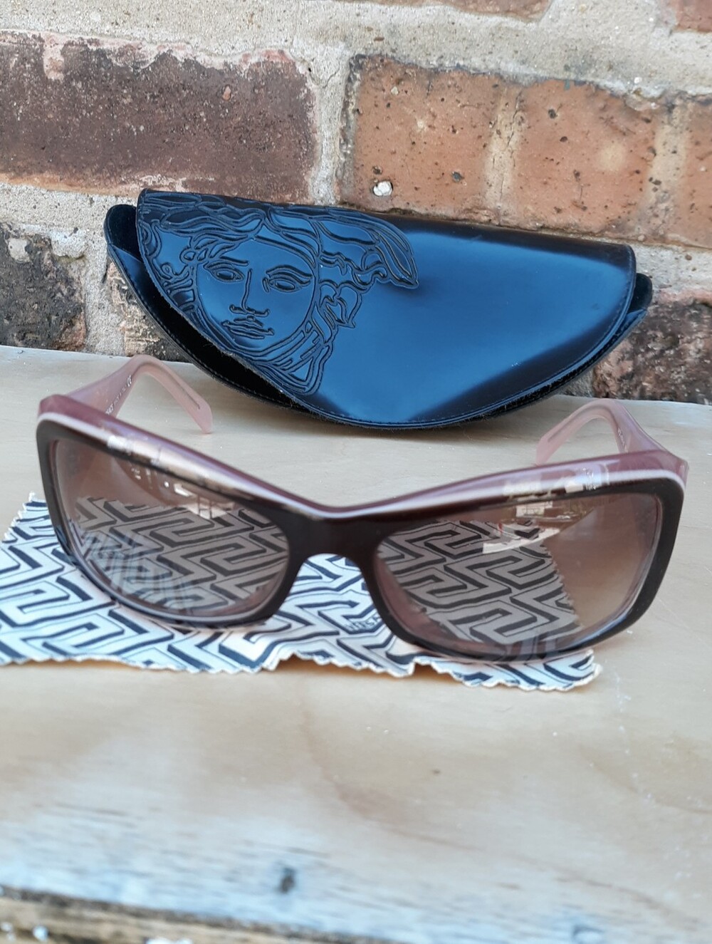 Versace Pink Y2k Sunglasses MOD 4968-B 185/13 With Case & Wipe
